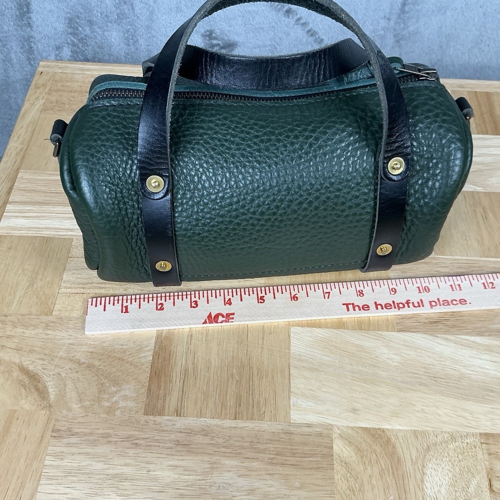 Go Forth Goods Mini Jane Crossbody Bag Forest Green & Black Strap/Trim Purse - Picture 8 of 15